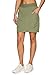 RBX Active Fashion Skort for Women, Long Length Golf/Pickleball Skirt with Inner Compression Short, Flat-Front Waistband Olive S