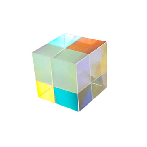 Preisvergleich Produktbild UKCOCO Dispersionswürfel RGB aus optischem Glas Prism X-Cube für Lehrkunst in Physik 2,3 x 2,3 x 2,3 cm