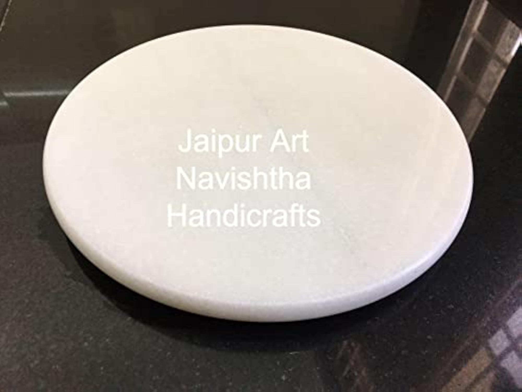 Jaipur Art Indian White Marble Chakla Belan for Kitchen
