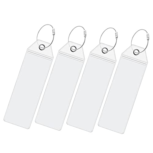 Abaodam 4Pcs Etiqueta De Bagagem De Cruzeiro Sacos Transparentes Essenciais De Avião Para Favores Et