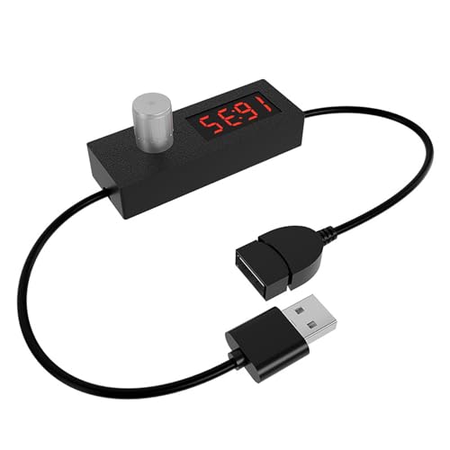Leloco USB 5V 2A Zeitschaltuhr Steckdose Kabel –Einstellbares Auto-Off-Schalter, Energiesparende Elektrische Versorgung mit Countdown-Funktion, Einstellbarer Timer für Lüfter, Lampen & Wasserpumpen