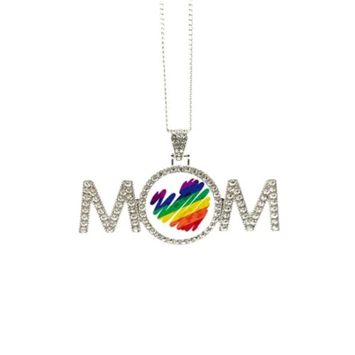 Collier LGBT arc-en-ciel pendentif maman grand-mère bijou diversité Fête des Mères