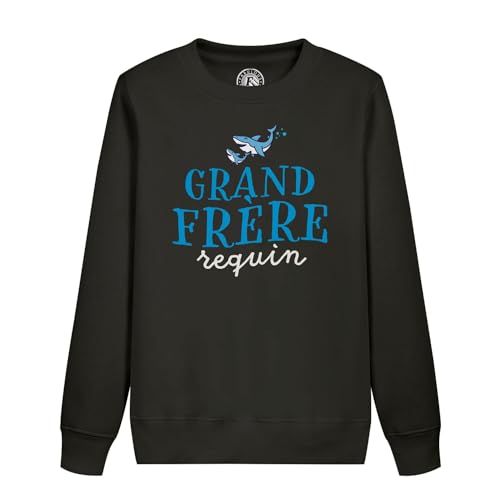 Sweatshirt enfant grand frère requin fini les pulls qui grattent
