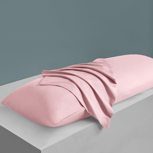 MILVOWOC Brushed Microfiber Body Pillowcases, Dusty Pink, 20x55 Inch by MILVOWOC - Used condition - Image 6