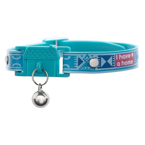 NEW Kittyrama -I Have A Home- Cat Collar with Bell. Breakaway, Quick Release, Hypoallergenic, Vet Approved. Lightweight Kitten Collar. As Seen in VOGUE. Soft & Comfy. River