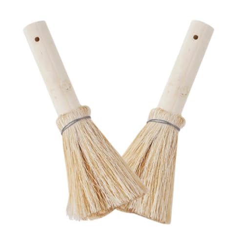 PRETYZOOM Deep Pot Cleaning Brush Dish Brush Set 2-piece Coconut Fiber Pot Scrubber Comfort Grip