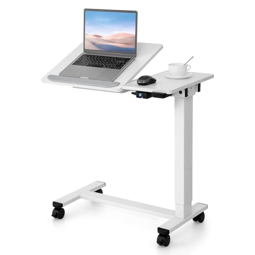 TOPSKY Wireless Electric Height Adjustable Overbed Table with USB-C Rechargeable