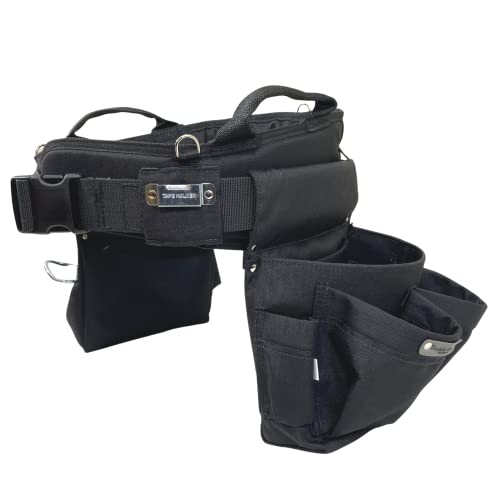 Boulder Bag Professional Carpenter Max Combo With Comfort Back Support Tool Belt, Quick Release Buckle, Heavy Duty Tool Pouch Black (X-Large 37-42 Inches) | Made In Usa #TOP18