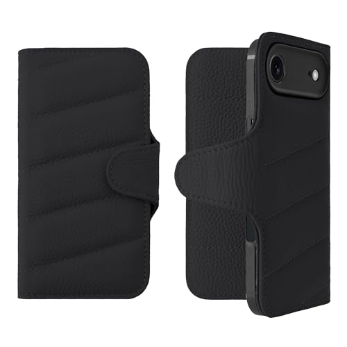 HANATORA for iPhone 16Pro �P�[�X �蒠�^ �{�v �X�}�z�P�[�X �X�}�z �L���e�B���O �{�^������ �V�������N�J�[�t���U�[ �M�t�g �}�O�l�b�g�Ȃ� �u���b�N QH02T-16Pro-Black