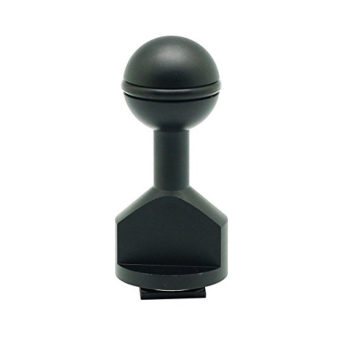 CamDive 1” Mounting Ball for Cold Shoe connector for Video/Flash/Strobe lights