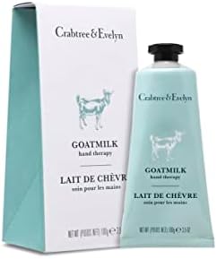 Crabtree & Evelyn Goat Milk Hand Therapy Cream, 3.5 oz - Moisturizer for Dry Skin