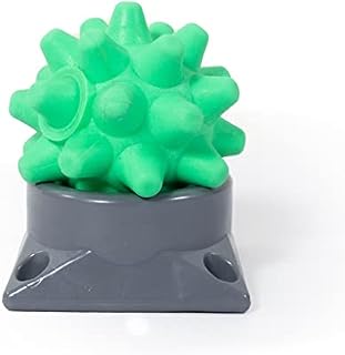 瑜伽球 肌肉放松带底座便携动作按摩球跑步滚轮HedgeHog 球瑜伽运动健身球 瑜伽球 迷你 (Size : Green)