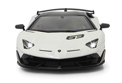 JAMARA 405172 - Lamborghini Aventador SVJ 1:14 2,4GHz - offiziell lizenziert, bis zu 1 Stunde Fahrzeit bei ca. 11 Kmh, perfekt nachgebildete Details, hochwertige Verarbeitung, Weiß