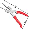 8 Mig Welding Plier, Nozzle Cleaner, Rounded Hammer Face, Tempered Wire Cutter, Ergonomic Vinyl Coated Handle, PM08, Strong Hand Tools (Pack of 2)
