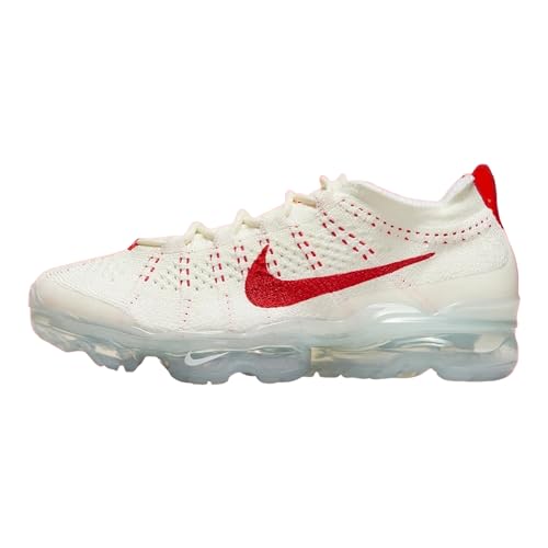 Nike Air Vapormax 2023 Flyknit (FN7182-335, Clear Jade/Pink Blast/White/Black), Sail/Track Red-Phantom, 40 EU