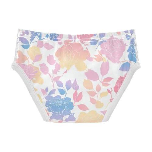 KLL Seamless Pattern Vintage Roses Toddler Boy Cotton Briefs Breathable Children Undies2