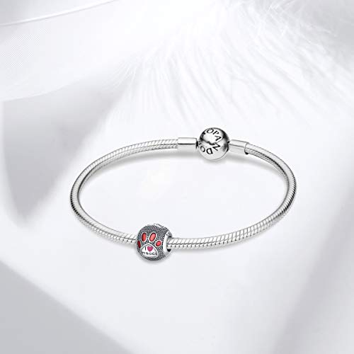 Abalorio pata de perro en plata 925 compatible con pulsera Pandora europea original 5
