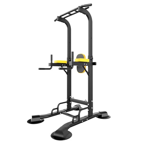 Leiblsufo Power Tower Dip Station, Fitness Turm klimmzugstange freistehend, Power Rack for Home Gym, Verstellbare Dipständer klimzuggerät (155 cm - 240 cm）