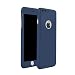 Iphone 6 Case,Iphone 6s Case, iSi Ultra Thin Full Body Coverage Protection Hard Slim Iphone 6 Case with Tempered Glass Screen Protector for Apple Iphone 6 4.7" - Dark Blue
