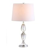 JONATHAN Y JYL2039A Graham 27' Crystal LED Table Lamp Traditional French Country Bedside Desk Nightstand Lamp for Bedroom Living Room Office College Bookcase LED Bulb Included, Clear