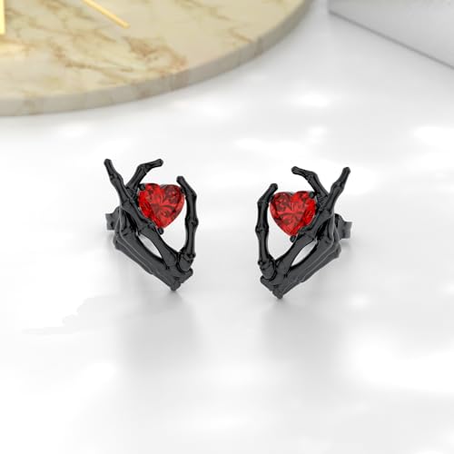 Christmas Day Earrings 925 Sterling Silver Bat/Chicken/Cardinal/Shamrock/Celtic/Cross Studs Festival Earrings Gothic Jewelry Gifts for Women4