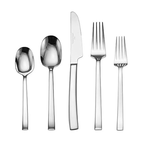 International Silver 5225297 Yorkshire Flatware set, 20-Piece, Stainless Steel