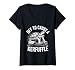 Women's Bat Off to Cause a Kerfuffle Funny Feral Humor V-Neck T-Shirt