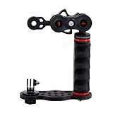 Matériel: Technopolymère Platine Stabilisateur de Plongee sous-Marine GO-Tray avec Poignée à Boule de 25 mm et Terminaison YS pour Compact Caméra Et Caméra d\'action pour GoPro FLEX-ARM GOTR07