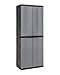 Tooamx armadio Trend Midi, Portascope con 4 ripiani, colore nero/basalto, dimensioni cm 65x37x165h immagine