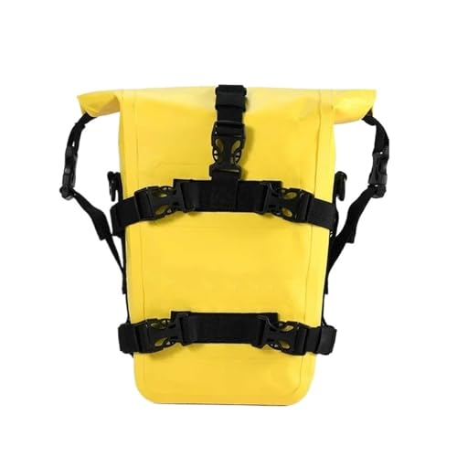 Sacoche arrière de moto jaune étanche sac à dos universel en PVC multifonctionnel
