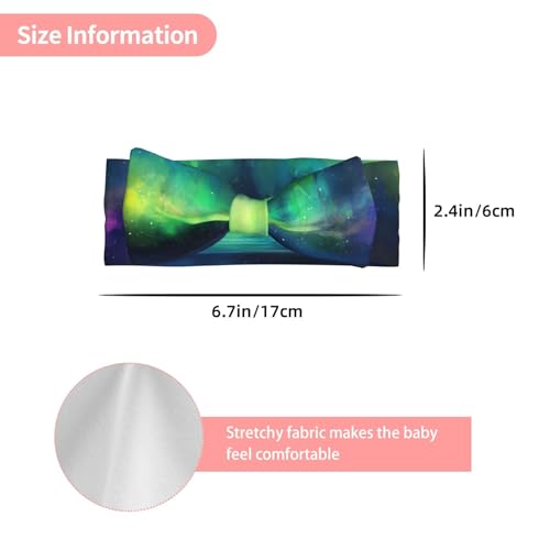 Northern Lights Bow headband, children's elastic bow hair accessories, 0-6 months, hair bows for newborns, infants, toddlers3