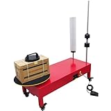 INTBUYING 110V Electric Stretch Film Wrapping Machine Adjustable Speed Wrap-Around Film Baler Double Shaft Dispenser Maximum Speed 30 RPM