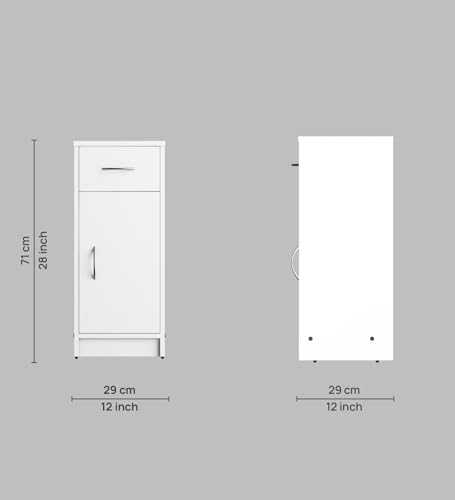 Image of Nest Multipurpose Storage Unit | Engineered Wood | Free-Standing Cabinet | White Finish | Spacious & Durable | Easy Knock-Down Assembly
