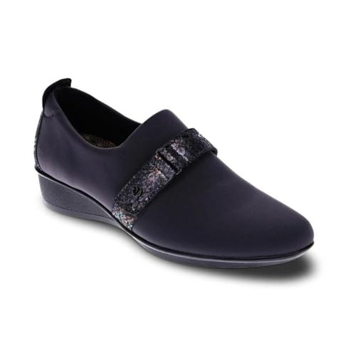 Image of Revere Genoa Women's Stretch Loafer - Elegant Adjustable Leather with Super Soft Stretch Upper and Contoured Removable Footbeds