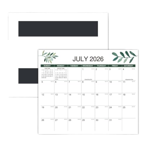 Planner 18 mois robuste pour réfrigérateur avec grilles claires