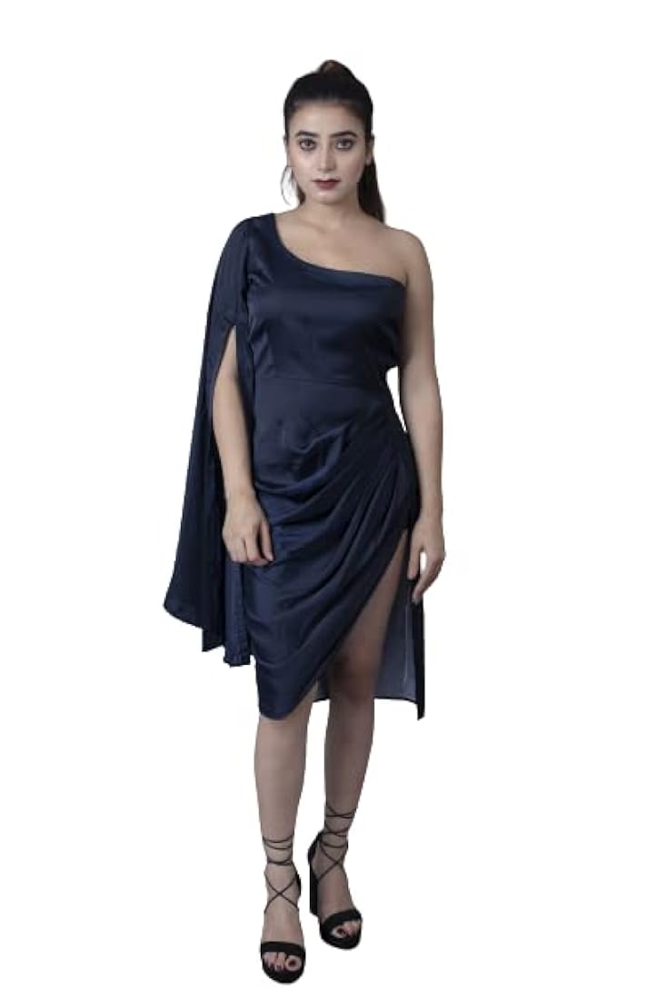 Buy Suivanté Women Crepe One Side Slit Cut Sleeve with Off Buy Suivanté Women Crepe One Side Slit Cut Sleeve with Off