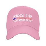 Pass The Save America Act Hat Cap for Men Women z0y425 Pink