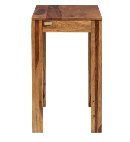 Image of Solid Wood Folding Study Table Laptop Computer Pc Writing Foldable Desk for Home & Office Space Saving Sleek Design (Honey Finish, Standard)