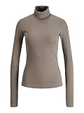 JACK&JONES Women's JXFAN LS Rib Tee NOOS Langarmshirt, Morel, XS