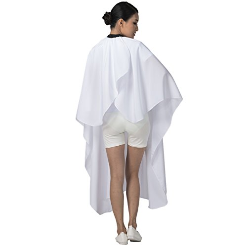 Cape de coupe de cheveux blanche 137x157 cm C026005b pour salon - 3