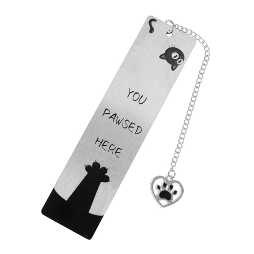 Cat Bookmark for Reading Women, Funny Cute Metal Bookmark Gifts Reading Accessories for Men Women Book Lovers Cat Lovers (Style 1)