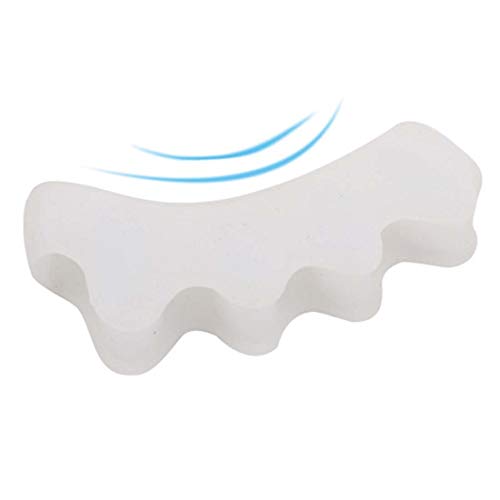 Makeouq Suporte para os dedos, 1 par de gel de silicone para cuidados com os pés, protetor de joanet