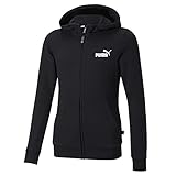 Kängurutaschen PUMA Mädchen ESS Small Logo Full Zip Hoodie Tr G Schweiß, Schwarz, 152