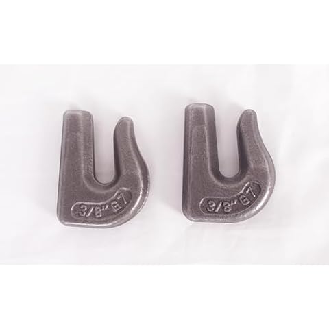 HIGOOD 3/8" Weld-on Forged Clevis Grab Chain Hooks,Heavy Duty Grade 70 Hook.Trailer Bucket Weld Hook.Working Load Limit 6600 lbs,PK 2 Cover