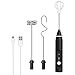 Produktbild Milchaufschäumer Handheld, 3 Geschwindigkeiten Elektrischer Milchschaummacher USB Wiederaufladbar mit 3 Edelstahl-Schneebesen für Milch, Kaffee, Latte, Cappuccino, Ei