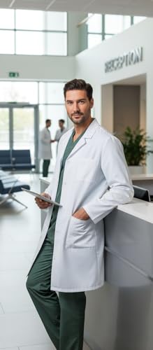 Blouse de laboratoire médical mixte blanche Ozarra - 6