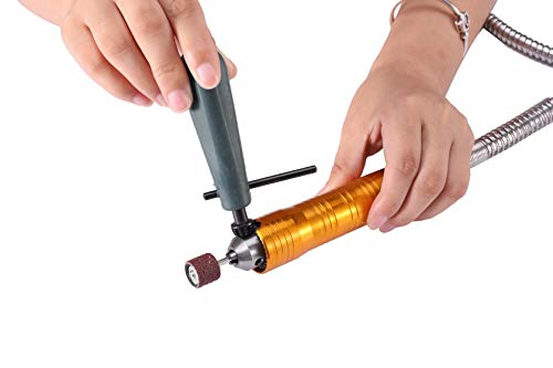 Miniatura 6 de Seababyhouse 1 4hp Amoladora Eléctrica Multiherramienta Herramienta Rotativa Eje Flexible Que Cuelga La Amoladora Carver Kit, Control De Pedal,780w Fuerte Potencia, Eje Flexible De Metal, 23000 Rpm
