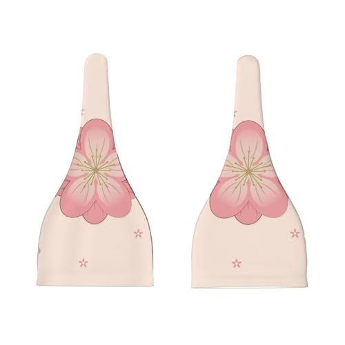 Little Pink Cherry Blossoms Print Newborn Baby Hat, Soft Top Knotted Beanie Cap, Cute Infant Headwear for 0-6 Months Welcome Party3