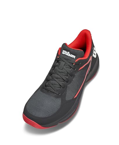 Wilson Hurakn Lite Herren Padel-Schuhe, Stilvolles Design, Atmungsaktiver Komfort, Energetische Unterstützung, Zuverlässiger Grip, Farbe: Schwarz/Infrarot/Weiß, Größe: 9