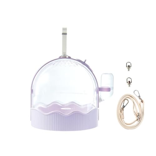 ハムスターケージ おでかけケージ ななめがけ リュック かわいい 鳥かご 透明 ハムスター 持ち運び おでかけキャリーケース 給水器付き 小動物 ポーチ ハムスター キャリーケース バードキャリア 外出 お出かけ 移動用 持ち運び 小さめ ストラップ付き